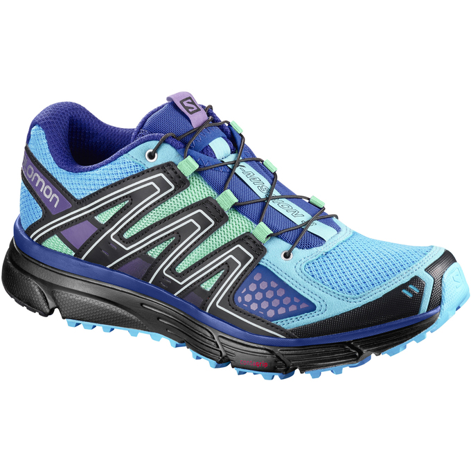 Zapatillas Trail Running Salomon Mujer Azules / Azules Claro - Salomon Argentina X-MISSION 3 W ,7104